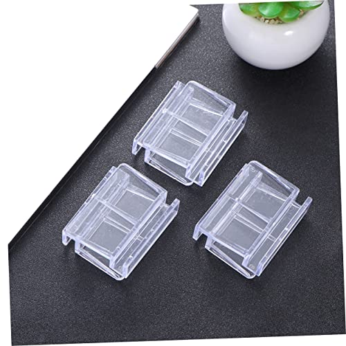 DOITOOL 10pcs Acrylic Aquarium Support Brackets for Glass Fish Tank Covers Practical Fish Tank Cover Holders Clear Rimless Aquarium Clips for Secure Lid Support
