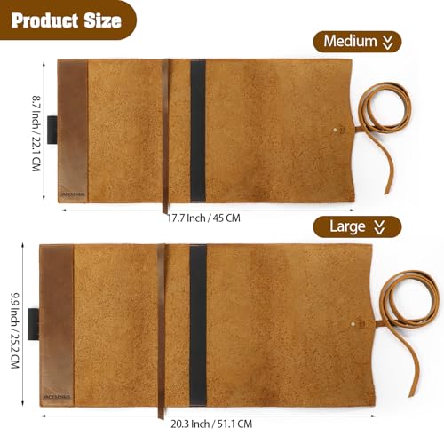 Jack&Chris Leather Bible Cover, Leather Book Cover for Men and Women, Bible Holder Strap Bible Cover Gifts, JC61-7M
