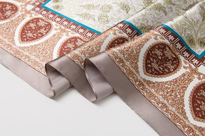 Silk-Feel 35x35 Satin Hair Scarf | Multi-Way Head Wrap for Sleep, Style & Hijab | Gift-Ready Fashion Scarf for Women - color: Champagne