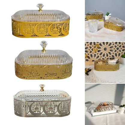 Middle Eastern Snacks Tray Ramadans Dessert Candy Storage Box Food Serving Plate Muslims Holiday Desktop Decoration
