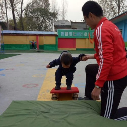 Vault Gymnastics Springboard, Heavy Curved Springboard with Steel Springs and Jumping Mat, Sports Club/Martial Arts Springboard