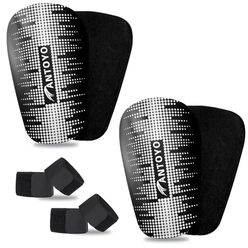 Mini Shin Guards Soccer Kids,Small Protective Gear with Fixed Straps | 2 Pairs Small Tiny Shin Pads Match Equipment Protective Tiny Shin Guards Soccer for All Ages - color: White Stars, size: XS(H: 3.1 in,W: 2.1 in)