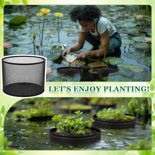 4 Pcs Large Aquatic Pond Planting Bags 12 x 16 Inch Reusable Fabric Pond Plant Pots 10 Gallon Breathable Aquatic Plant Basket Grow Bags for Bog Plants Water Lily Lotus Garden - size: 12 x 16 inch