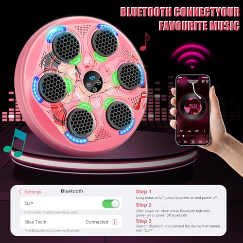 Music Boxing Machine for Kids and Teens Adults, Trainer Equipment with Gloves, Wall-Mounted Boxing Music Workout Machine, LED Electronic Focus Training for Home,Office, Gym - style: Target