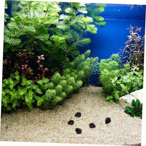 COLLBATH Black Irregular Faux Ice Stone Decorative Aquarium Gravel and Garden Rocks for Fish Tank Landscaping and Terrarium Ornament