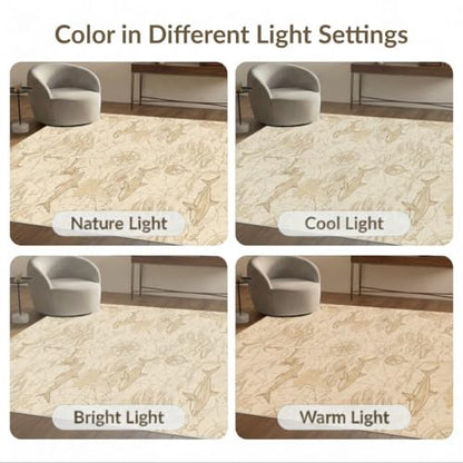 6'x9' Washable Antique Map Area Rug, Tan Foldable Non-Slip Large Carpet for Queen Size Bedroom, Under Bed, Master Bedroom, Foldable Easy Care Carpet| Ref:2067334 - color: Beige/Pattern 31, size: 6' x 9' (Rectangular)