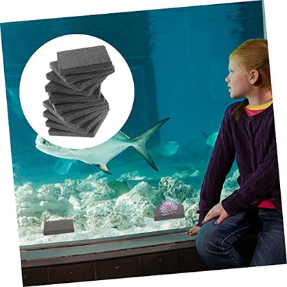 Toddmomy 10pcs Ceramic Coral Bases Coral Support Bracket for Fish Tank Propagation Durable Design Stable Base for Aquatic Environments