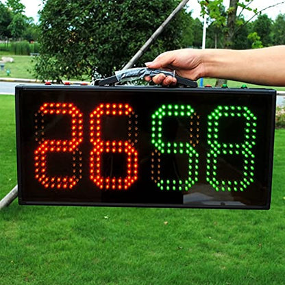 Substitution Board for Soccer, LED Football Game Injury Stop Time Display Boards, Double-Side Football Substitution Board, Change Player Sport Referee Equipment Scoreboard