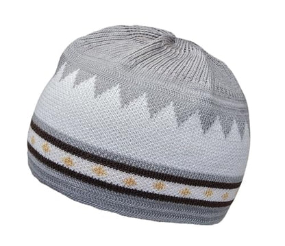 Set 4 Kufi Hat for Men Muslim AMN-225 Beanie Skull Cap Islam Taqiyah Takke Gift - color: Color Set 6