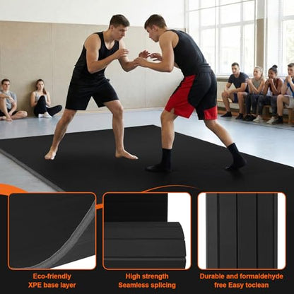 Generic Folding Gymnastics Mat 118.11x59.06x1.18inch Indoor Gymnastics Track Exercise Mat Non-Slip Surface for Home Yoga Pilates Martial Art