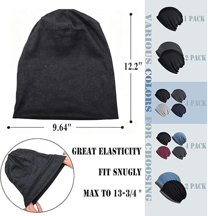 Cotton Slouchy Beanie Hip-Hop Soft Lightweight Running Beanie Adult Skull Hats Cap for Men Women - color: Closetop-a