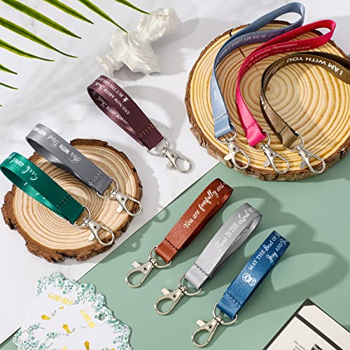 45 PCS Christian Keychains Bulk - color: Dark