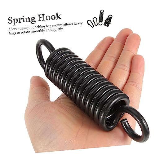 Stainless Steel Heavy Bag Suspension Hook Set for Boxing Punching Bag Bracket Spring Shock Absorbent Adjustable Design for Home Gym and Outdoor Use