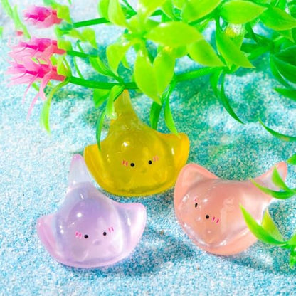 Ornament Resin Marine Animal Ornaments Marine Animal Series Sea Fish Model Sea Animals(Green-Style A)