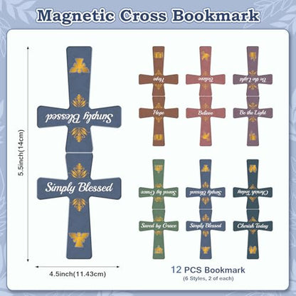 36 Pcs Christian Bulk Gifts for Women: 12 Bible Verse Spiral Notebooks with 12 Scripture Pens & 12 Magnetic Bookmarks, Boho Prayer Journal Father's Day Gifts for Church Members, Bible Study Groups - color: Boho Color