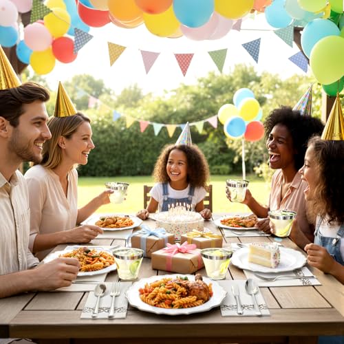 Glowserve 175 Piece Disposable Plastic Plates Dinnerware Set for 25 Guests - color: Silver
