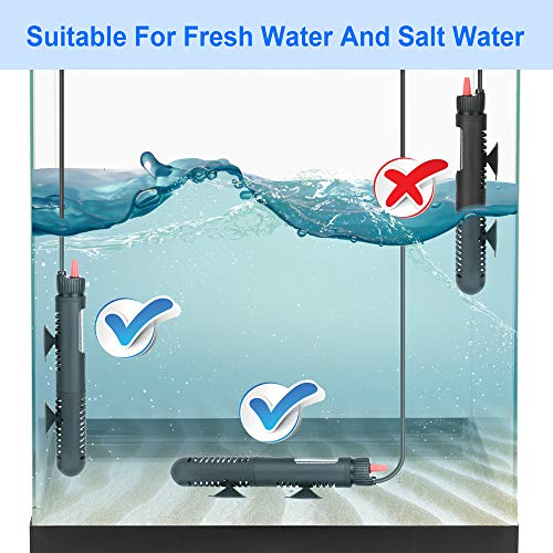 DaToo Aquarium Heater Fish Tank Heater Submersible 200 Watt, 1 Yr Warranty - size: 200Watt
