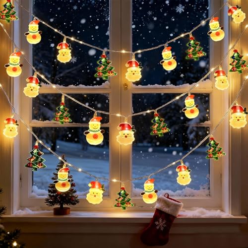 Christmas String Lights,10FT 20LED New Year Lights USB & Battery Operated (Not Included) 2026 Cute Christmas Fairy Lights,2 Flashing Modes for Christmas Tree Decor Indoor Outdoor,Home,Party,Wedding - style: Christmas String Lights B