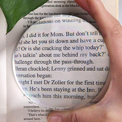 4 Inch Acrylic Paperweight Reading Magnifying Glass/Dome Magnifier/Paperweight Optical Half Ball Lens (95mm) - color: 95mm Acrylic