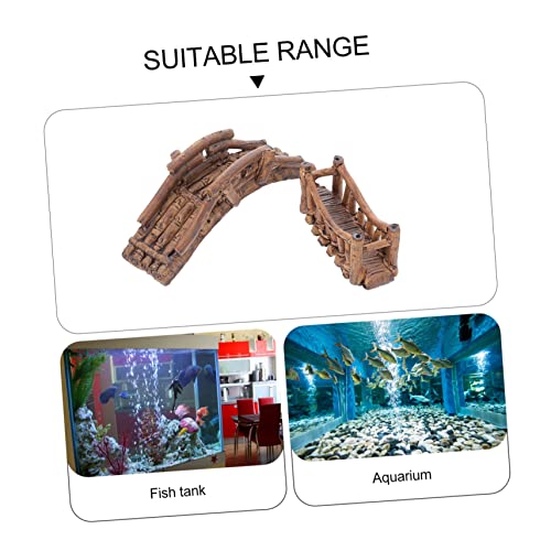 GALPADA 2pcs Aquarium Bridge Decor for Fish Tanks Fake Bridge Adornment for Aquatic Landscapes Shrimp and Turtle Accessories for Aquatic Environments