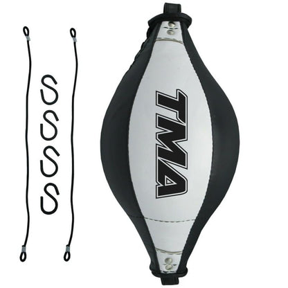 Original Leather Double End Dodge Speed Ball Boxing Floor to Ceiling Punching Bag MMA - color: White