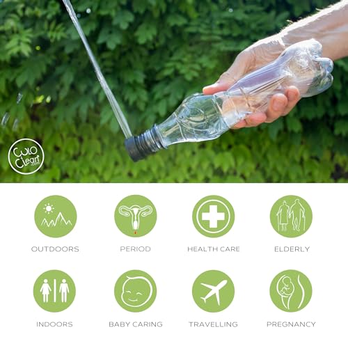 CuloClean 2pcs Portable Bidet for Toilet, Travel, or Camping. Compatible with Every Bottle. Discreet, Ecological, Mini, Elderly, Sprayer, Bio, Personal, Handheld, Backcountry Bidet.