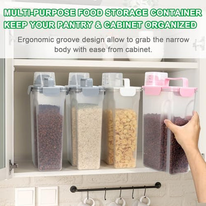 Pet Dog Cat Food Storage Container 5 to 7 lbs with Can Cover and Mixing Spoon, Airtight Pet Food Storage Dispenser with Large Spout & Measuring Cup for Kibble Dog Treat Bird Seed Container -Pink - color: Pink 6Qt