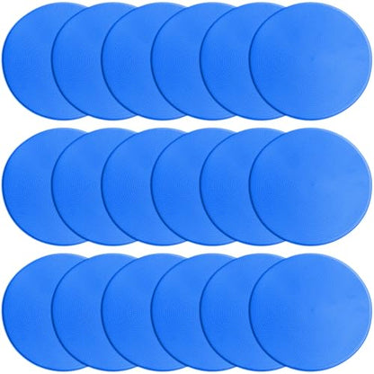 Poly Spot Markers 4 inch/9 inch Non-Slip Rubber Agility Training Markers Floor Dots Flat Field Cones for Football, Soccer, Basketball, School Exercise Drills, Dance Practice - style: 9 inch 18 Pcs Blue (TPE)