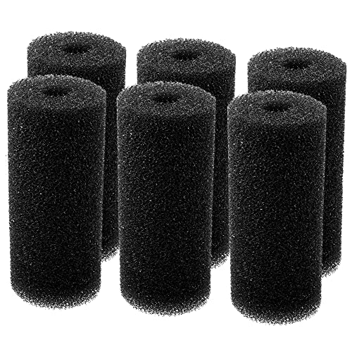 6 Pack 5.9″ x 2.6 Inch Aquarium Pre-Filter Sponges Foam Filter | Cartridges with 0.8" Inner Hole - size: 6 PCS