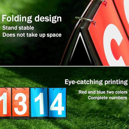 Basketball Game Scoreboard, 4/5/ 6 Digit, Portable/Flip, Reusable, Easy to Read+ Waterproof/Easy to Clean,not Take Up Space, for Soccer, Basketball, Baseball,5-digit - size: 5-digit