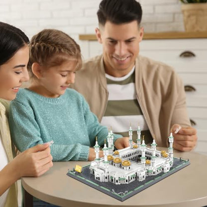 CAXIMSY Great Mosque of Mecca Building Blocks Set Islamic Masjid Architectural Model Toys Muslim Eid Gifts for Kids Adult 2291 Pieces - style: Great Mosque of Mecca Model