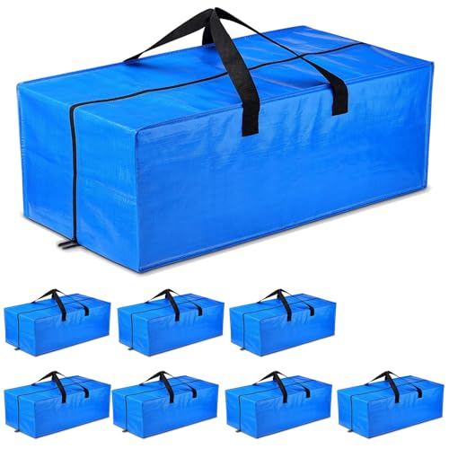SGPAC Moving Bags Heavy Duty Extra Large with Backpack Straps,Extra Thick Storage Totes with Reinforced Handles for Space Saving,Moving Supplies & Moving Essentials,Alternative to Moving Box,8 Packs