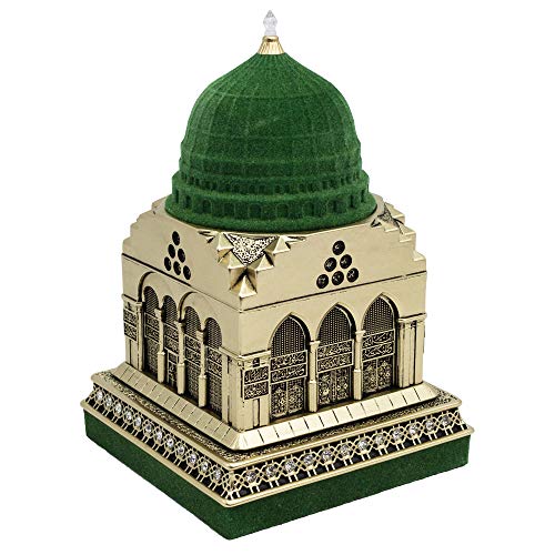 Modefa Islamic Turkish Table Decor Showpiece Gift Sculpture Figure | Al-Masjid an-Nabawi Medine The Prophet’s Mosque (Gold)