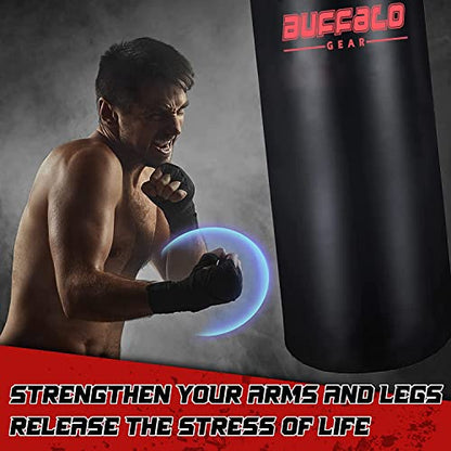 Buffalo Gear Heavy Water Punching Bag, 225LB 165LB 86LB Adjustable Training Punching Bag for Kickboxing Boxing Gym Home Training for Youths Kids - size: Large-225lb