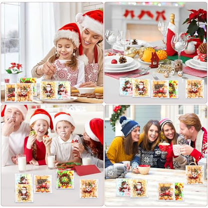 ZYLOP 200 Pcs Christmas Cellophane Treat Bags, 4x4 Inch Clear Self-Adhesive Christmas Candy Gift Goodie Bag for Cookie Cake Chocolate Packing Winter Holiday Christmas's Party Favors Supplies - color: Christmas 200pcs