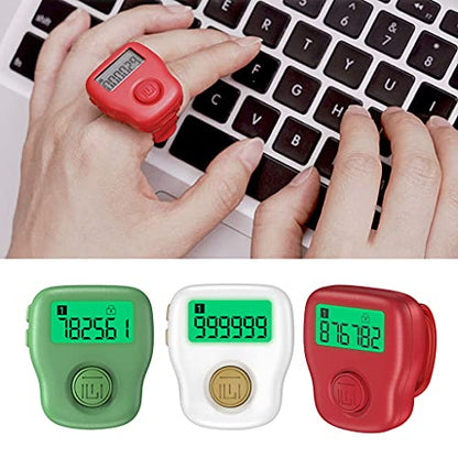Finger Counter 6 Channels Digital Tasbih Tally Clicker with LED for Prayer Knitting Sports Gift Rechargeable
