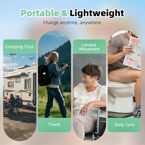 Hibbent Portable Bidet for Travel, High Pressure Handheld Electric Sprayer, Rechargeable Travel Bidet for Women & Men, Personal Hygiene Cleaning, Soothing Postpartum Care, perineal, Green - color: Green
