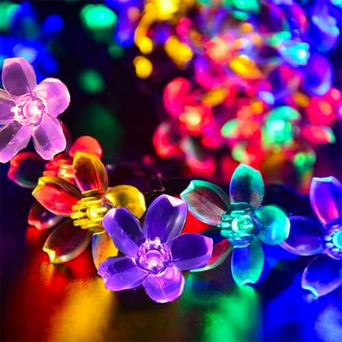USB & Battery Operated 9.8ft 30 LED Multicolor Fairy Flower String Lights - color: Multi Colored