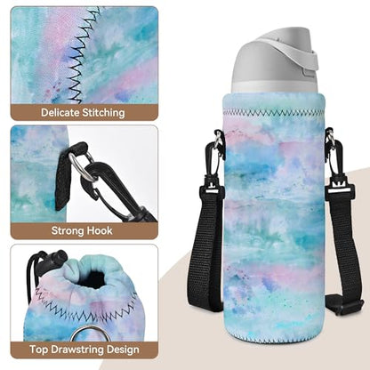 Neoprene Water Bottle Carrier Bag with Adjustable Shoulder Strap,Insulated Water Bottle Cover for Stainless Steel/Glass/Plastic Bottles - color: BC-58, size: 500ml