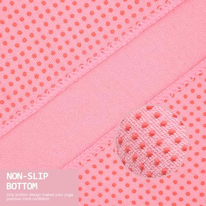 Eunzel 2 Pack Hot Yoga Towel with Grip Dot, Non Slip Yoga Mat Towe Sweat Absorbent Towel for Hot Yoga,Bikram, Pilates and Fitness 72" x 24", Taro Purple/Pink - color: Taro Purple/ Pink