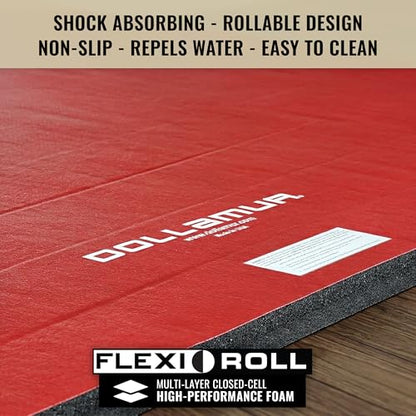 Dollamur 5'x10'x1.25" Wrestling Mat, Workout, Exercise, Yoga - color: Red