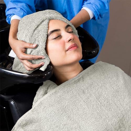 Avalon Towels Salon Towel - Silver Hand Towels Bulk Pack of 24 - 100% Cotton Absorbent Spa, Facial & Gym Towel for Working Out - 16x27 Inches (Not Bleach Proof) - color: Silver