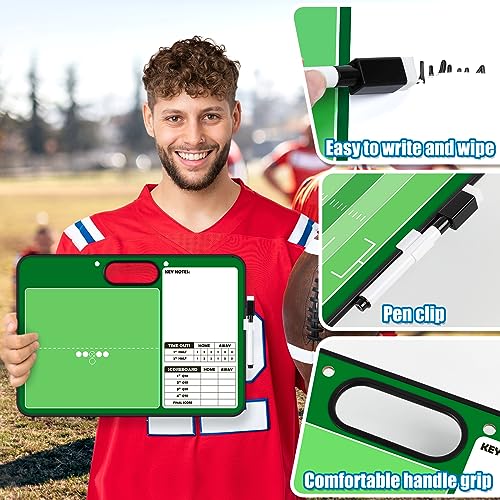 Torlam Magnetic Dry Erase Coach Board, Baseball, Soccer, Football, Basketball Coaching Clipboard - style: Football