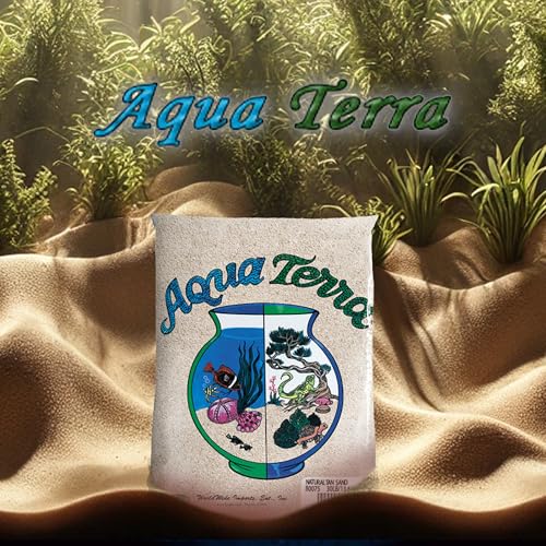 Aqua Terra Aquarium Natural Tan Sand, 5 lbs - Optimal pH Balance, Enhanced Water Clarity, Natural Aesthetic Appeal, Easy Maintenance, Eco-Friendly Health