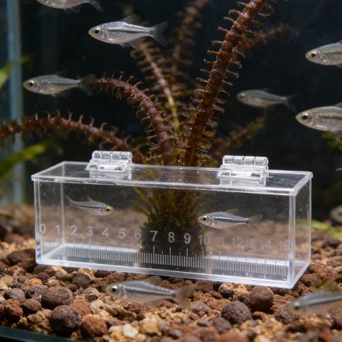 Fish Acclimation Box: Clear Acrylic Breeder Box - Aquarium Isolation Separator for Isolating Fish Fry/Betta Hatching/Guppy Breeding - size: 16.00X5.60X4.50CM