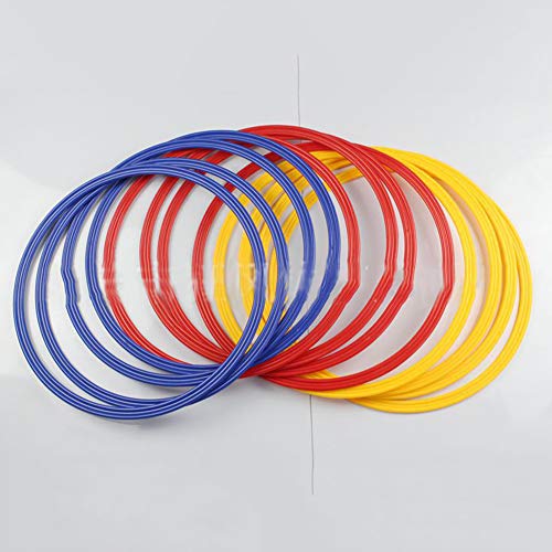 plplaaoo 6PCS Agility Training Rings,Training Speed Rings,Multicolor Speed Agility Rings Set, Football Control Skills Agility Loop, Multifunction Agility Training Rings for Agility Footwork Training