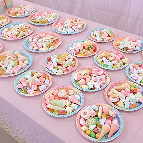 200PCS Rainbow Pastel Party Supplies Set-Disposable Paper Dinnerware Serves 25, Pastel Paper Plates Napkins Cups&Gold Plastic Silverware Sets for Wedding Birthday Baby Shower Holiday Parties(Colorful) - color: Colorful