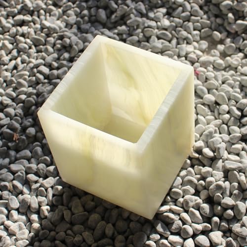 Natural Light Green Onyx Toothbrush Holders for Bathroom, Marble Makeup Brush Holder Countertop Organizer - color: Light Green Onyx