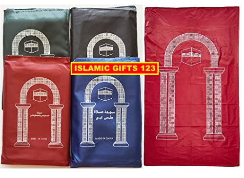Set 60 Pockets Prayer Rug Mat Travel Portable Gift Outdoor Namaz Muslim Islamic Musallah Foldable Waterproof Slalat Gift Ramadan Islamic Gifts Bulk