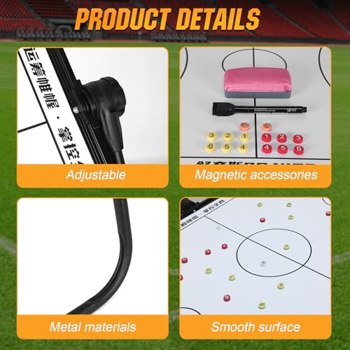 36" x 24" Magnetic Soccer Coaching Board, Soccer Clipboard for Coaches | Soccer Board, Complete Tactical Kit with Markers & Portable Carry Bag for Training, Matches & Strategy Sessions